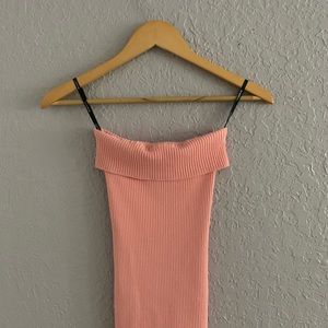 Bebe Pink Strapless Top